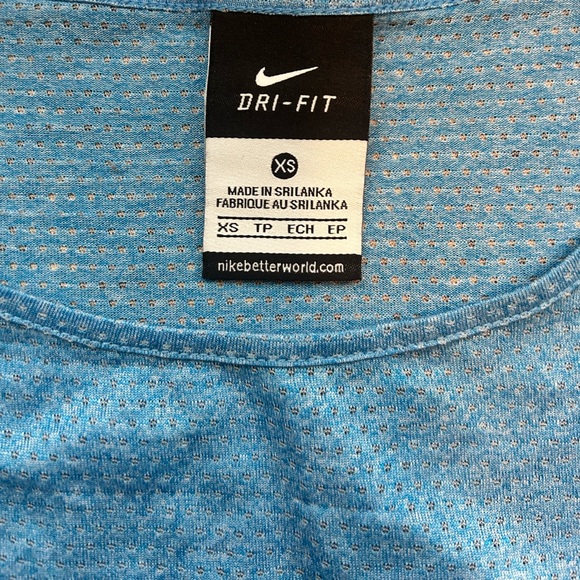 Nike Jersey-Type Cropped Workout Top, Blue - Picture 4 of 5